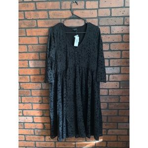 Black lace babydoll dress
